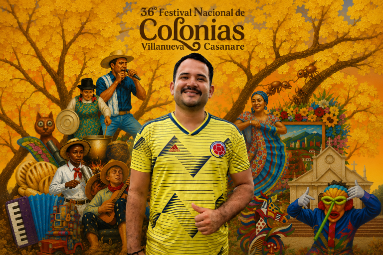 Un sanluisano diseñó la imagen oficial del Festival Nacional de Colonias de Villanueva