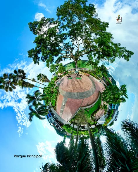 Foto 360 grados del parque principal de San Luis de Gaceno