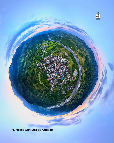 Foto 360 grados de la cabecera de San Luis de Gaceno junto al río