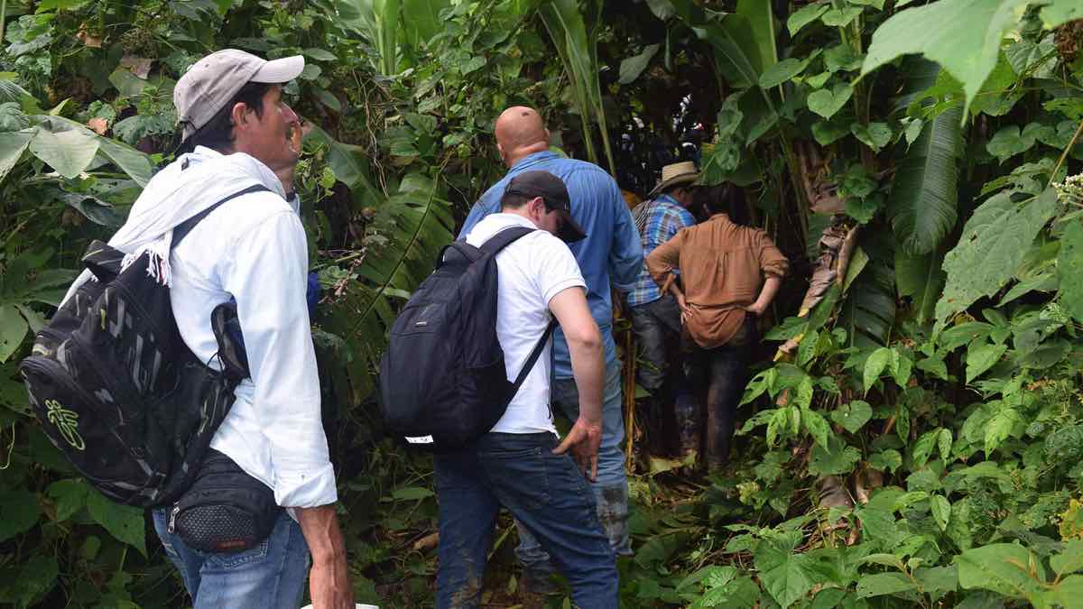 Recorrido de inspección a los afloramientos en zona rural del centro poblado Horizontes