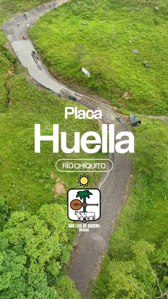 Vista aérea de la placa huella del sector Río Chiquito, en Horizontes, San Luis de Gaceno