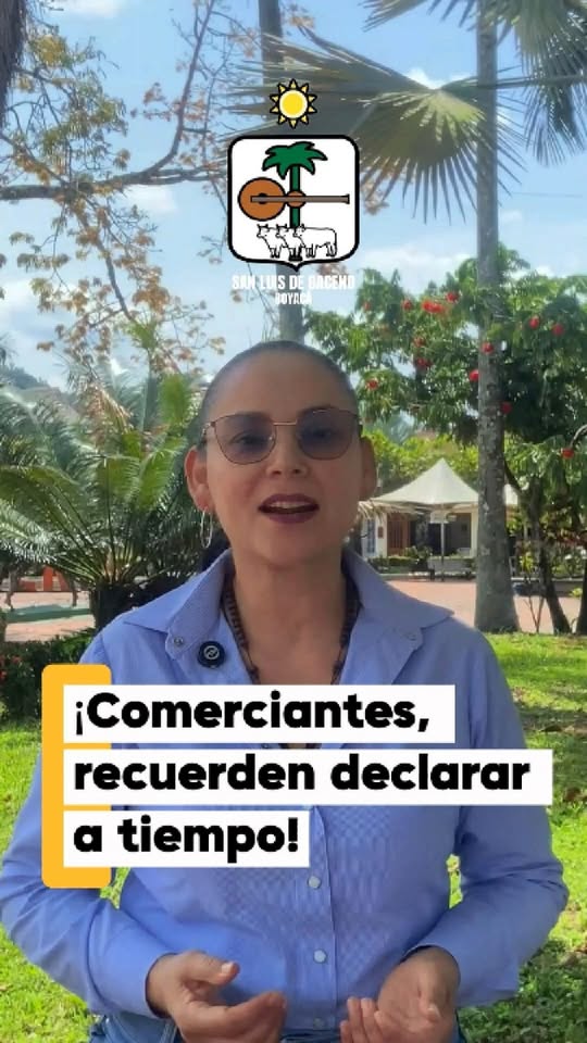 Mensaje de la Alcaldía de San Luis de Gaceno a los comerciantes sobre la declaración de industria y comercio