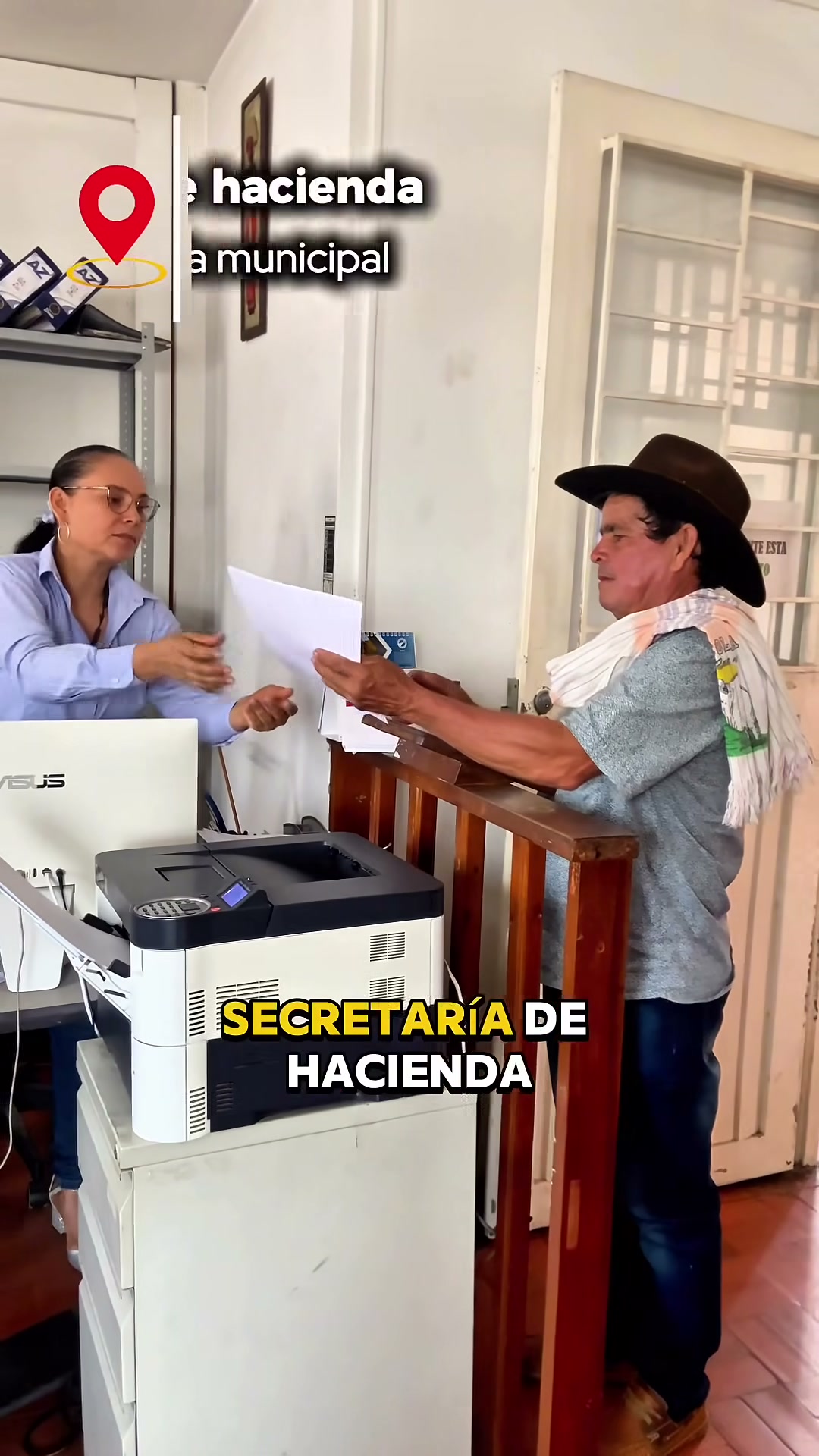 Atención a un ciudadano en la Secretaría de Hacienda de San Luis de Gaceno