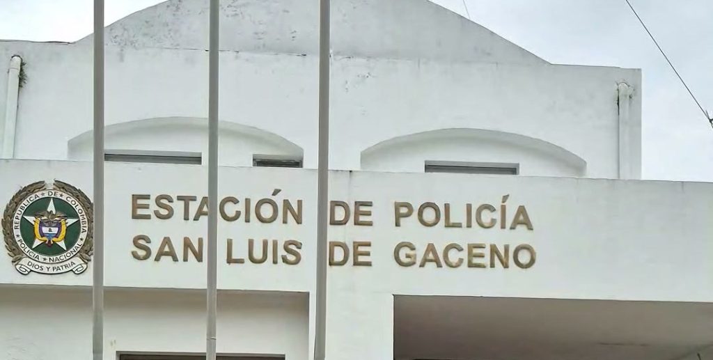 Fachada de la Estación de Policía de San Luis de Gaceno, en la nota sobre la captura en el barrio Centro