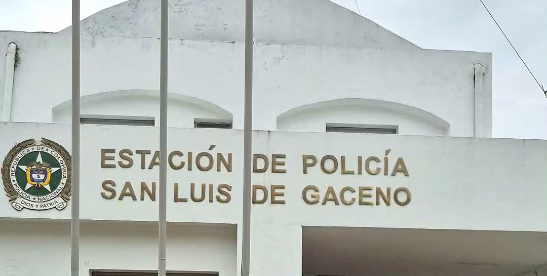 Fachada de la Estación de Policía de San Luis de Gaceno, municipio donde se hizo una de las capturas