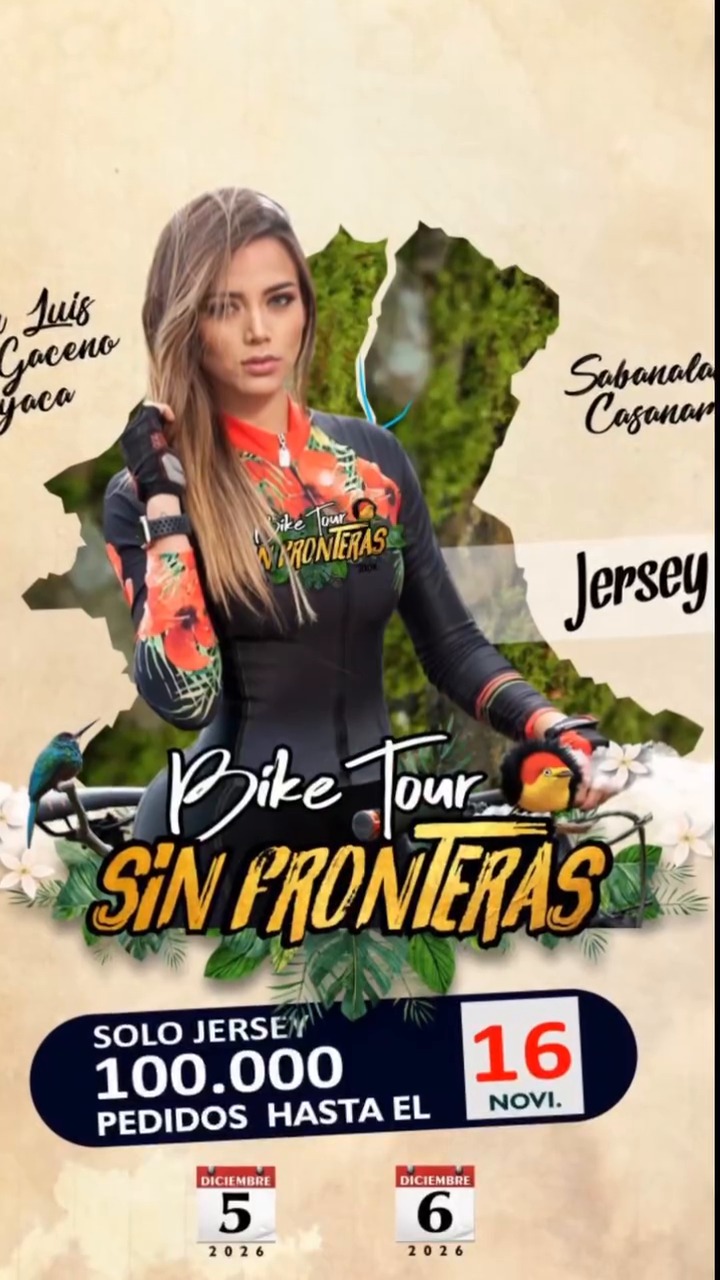 Afiche del Bike Tour sin Fronteras entre San Luis de Gaceno y Sabanalarga, el 5 y 6 de diciembre de 2026