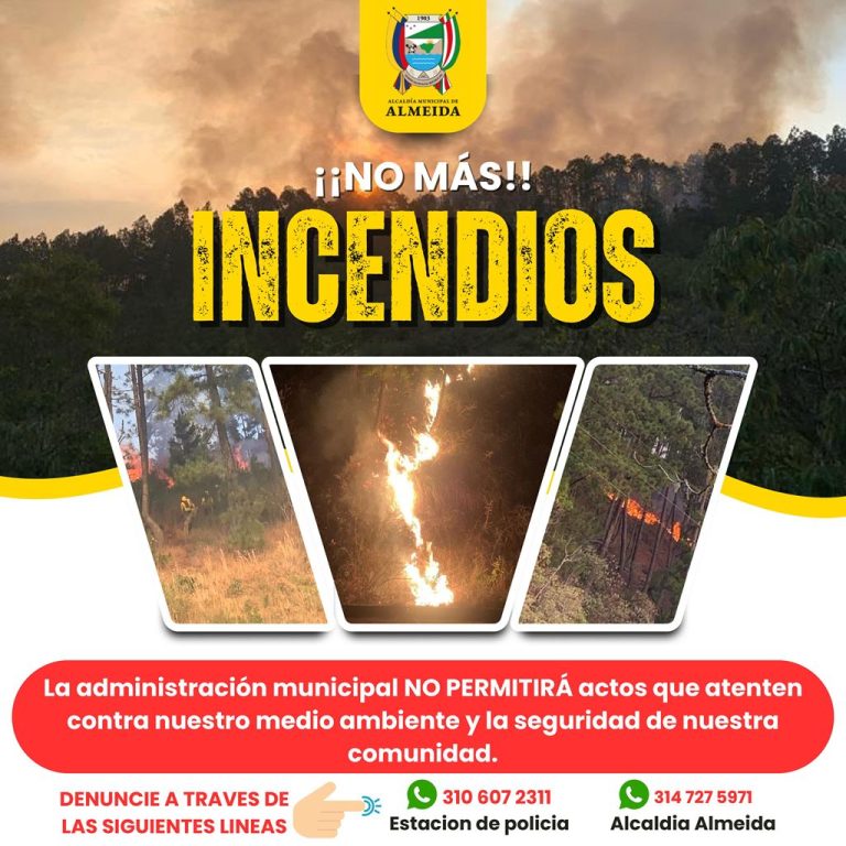 Almeida impone comparendos por quemas: la multa por incendios es de $933.816