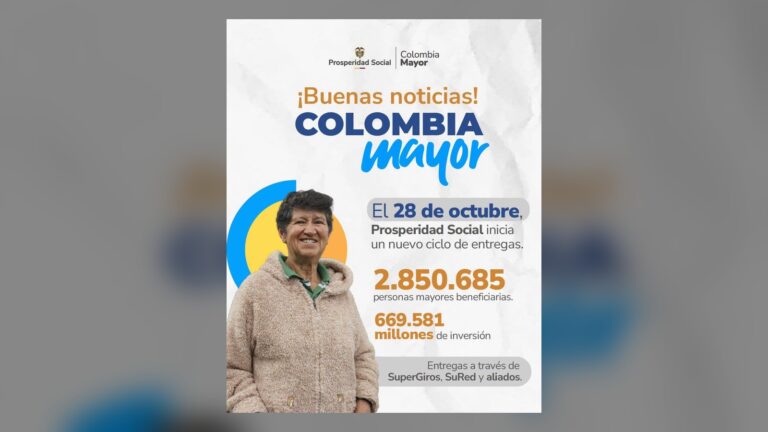 Pieza de Prosperidad Social sobre el nuevo ciclo de Colombia Mayor desde el 28 de octubre