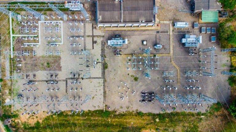 Vista aérea de una subestación de ENERCA en Casanare, por los cortes de energía de octubre
