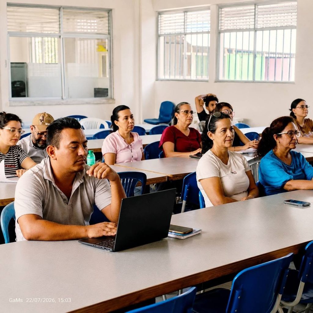 Capacitación sobre talentos excepcionales para docentes de la IE San Luis de Gaceno, en un salón de clases