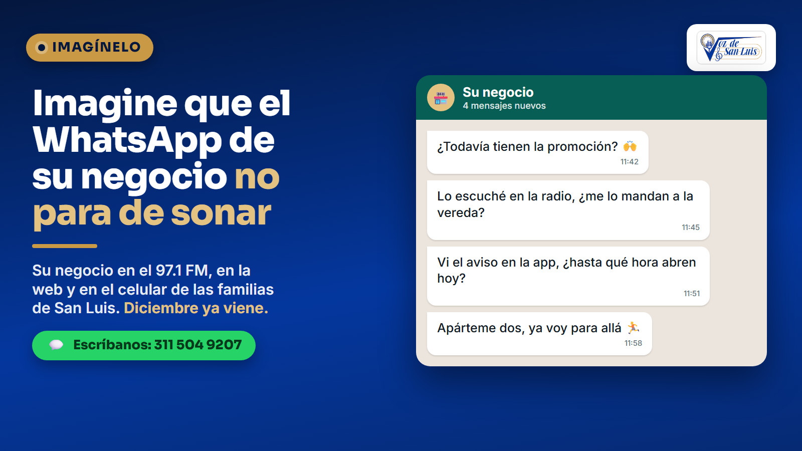 Mensajes de clientes que preguntan por una promoción en el WhatsApp de un negocio