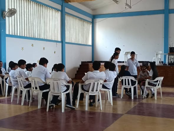 Actividad de prevención del acoso escolar con estudiantes de secundaria en San Luis de Gaceno