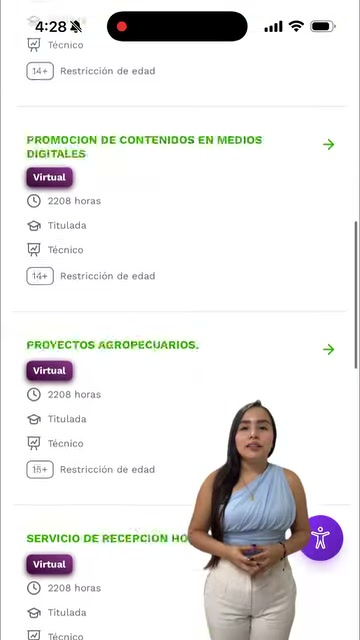 Portal con cursos técnicos virtuales del SENA, en el video de la Alcaldía de San Luis de Gaceno
