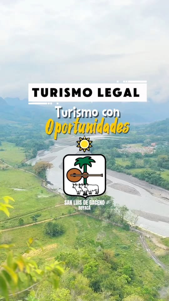 Pieza de la Alcaldía sobre el Registro Nacional de Turismo con un paisaje de río en San Luis de Gaceno