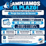 Tarifa diferencial del peaje San Luis de Gaceno: entrega de documentos se amplió al 3 de octubre