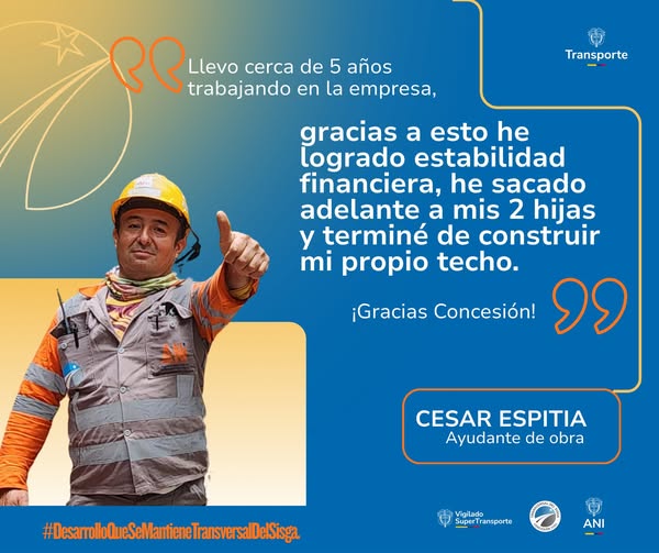 Pieza de la Concesión Transversal del Sisga con el testimonio de Cesar Espitia, ayudante de obra